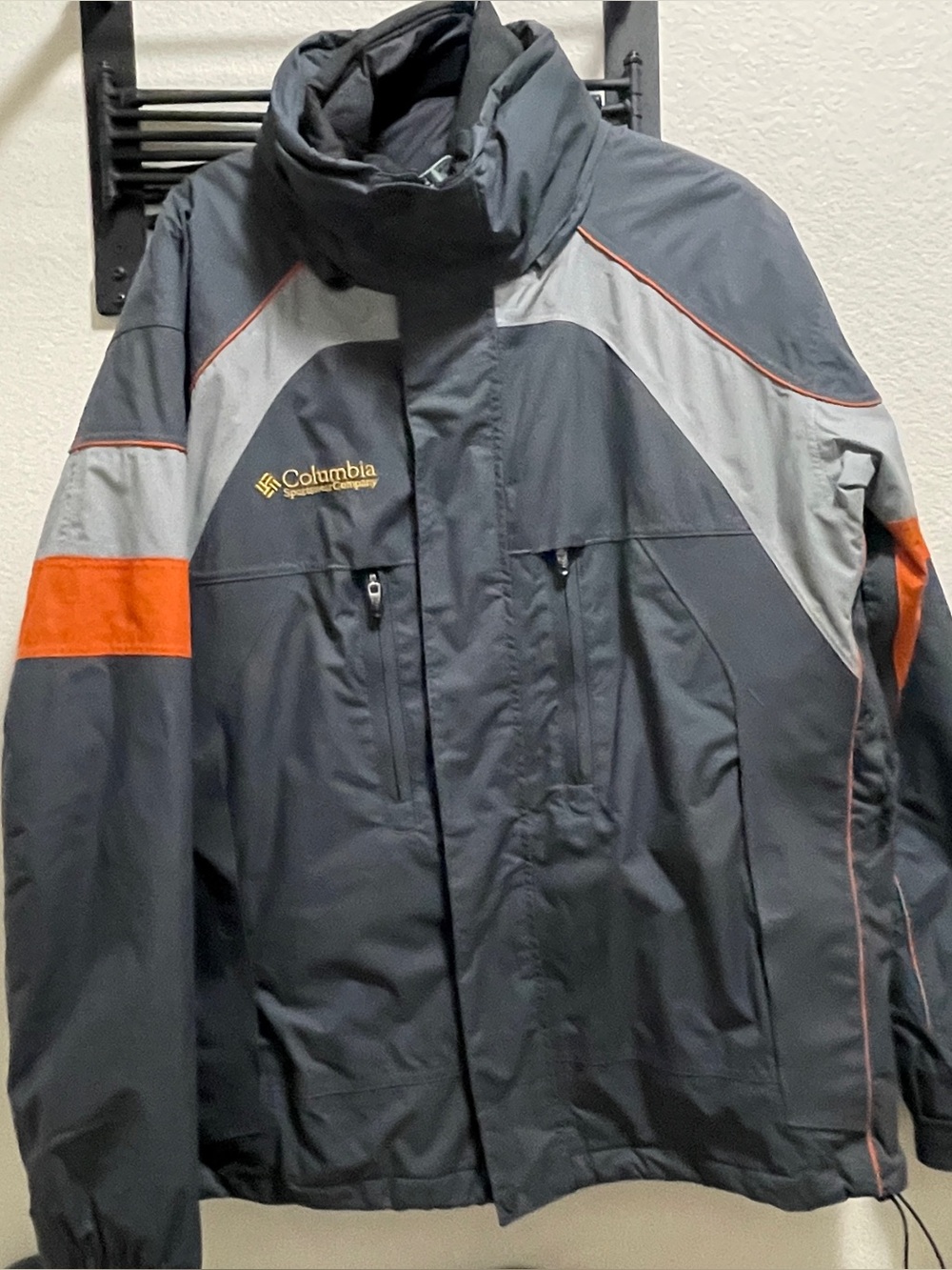 Columbia Men's Dark Gray & Orange Insulated Jacket 3 in 1